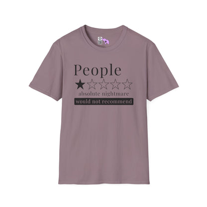 People 1 Star Absolute Nightmare Would Not Recommend Adult T-shirt