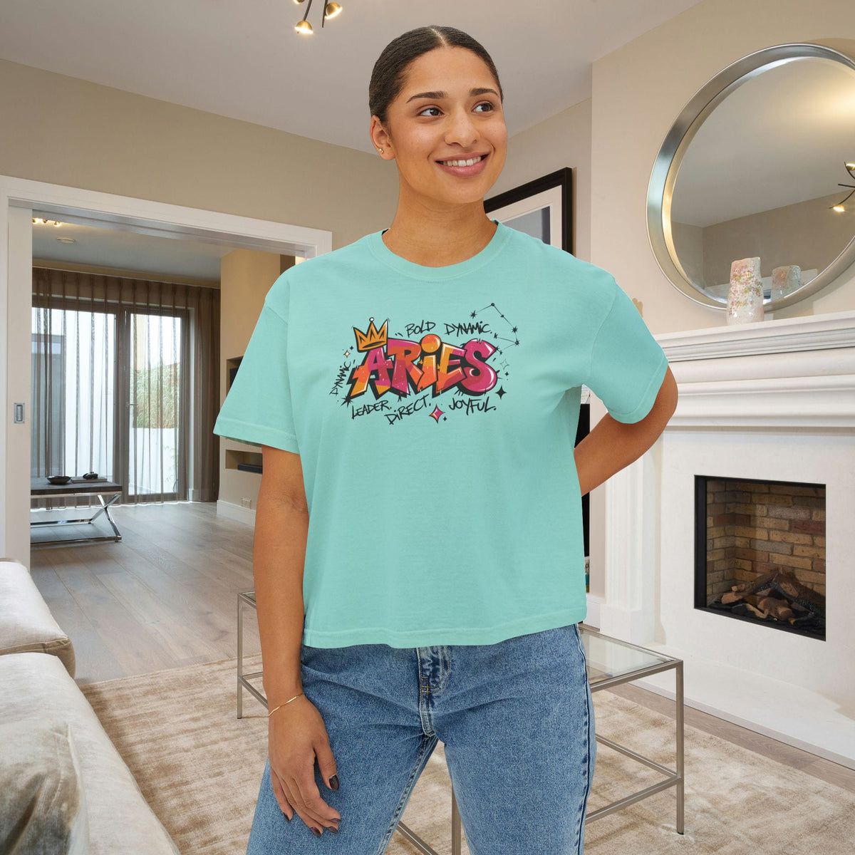 Aries Street Art Women's Boxy Tee