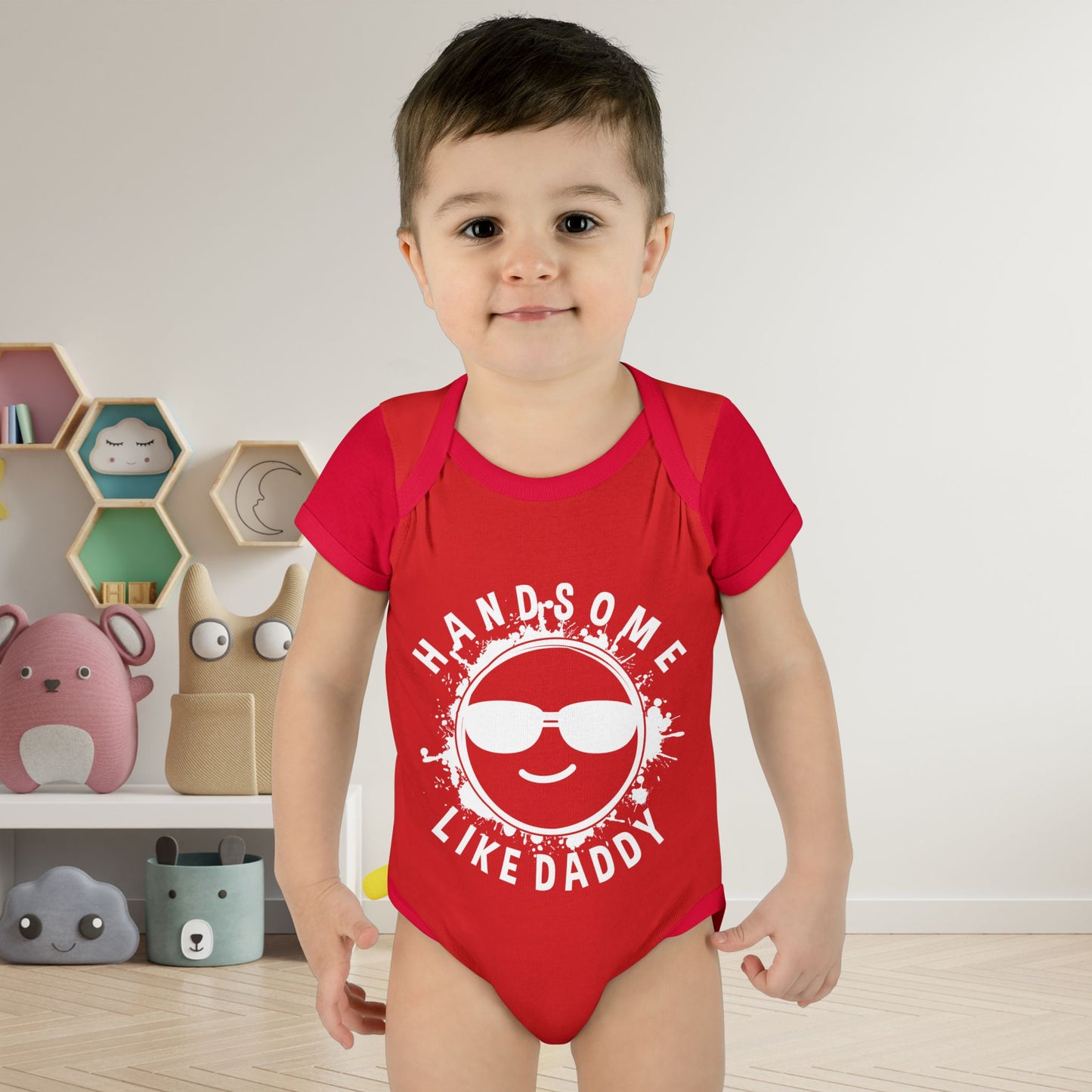 Handsome Like Daddy Infant Rib Bodysuit