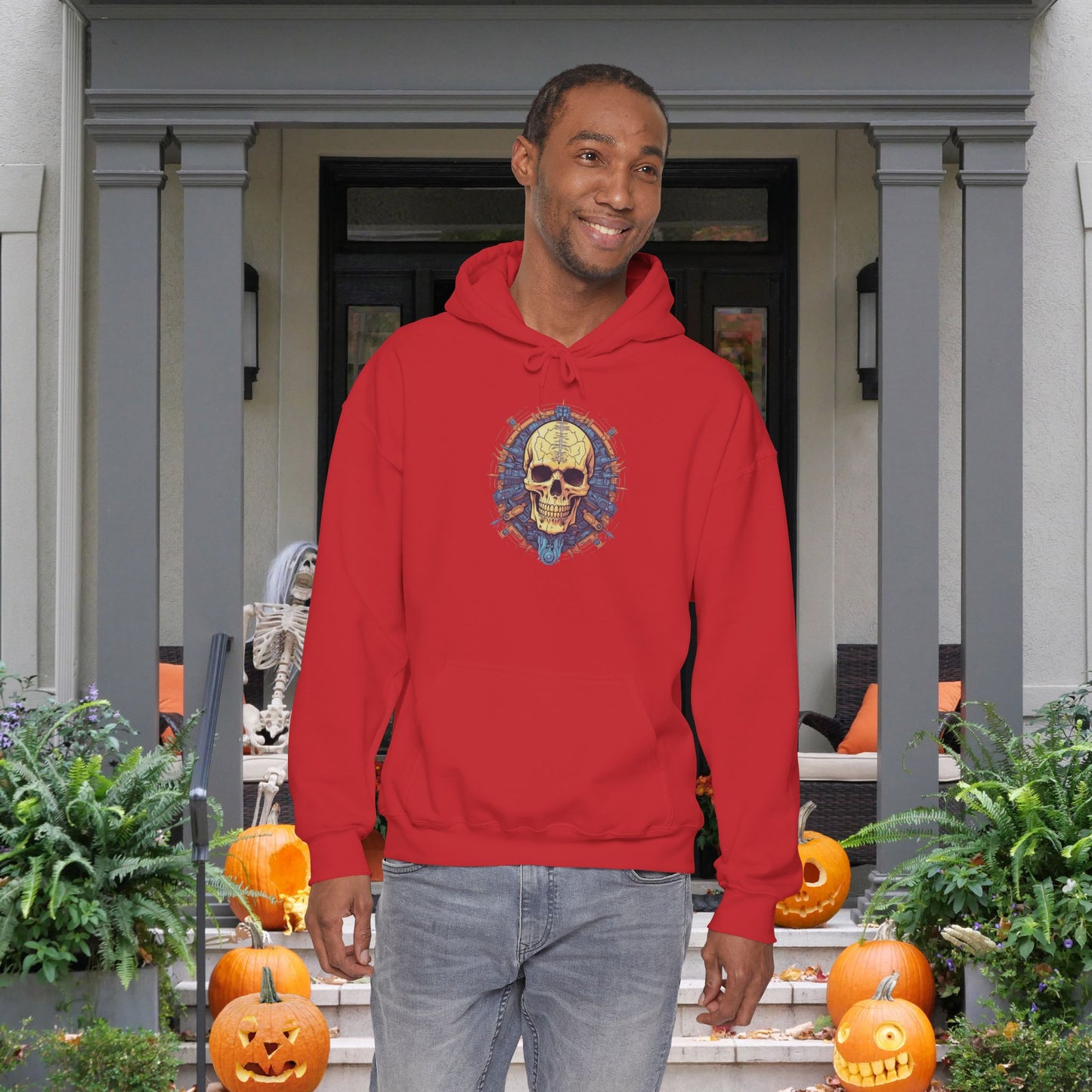 Creepy Skull 3 Heavy Blend™ Hooded Sweatshirt