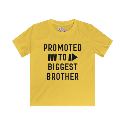 Promoted To Biggest Brother Youth Softstyle Tee
