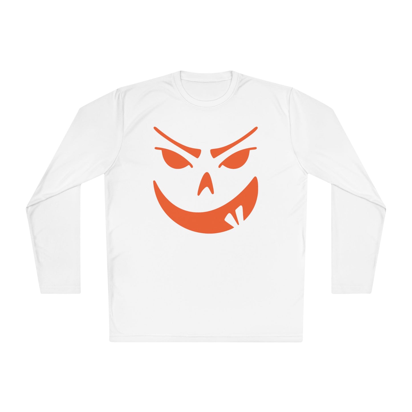 Goofy Grin Jack-O-Lantern Adult Long Sleeve Tee