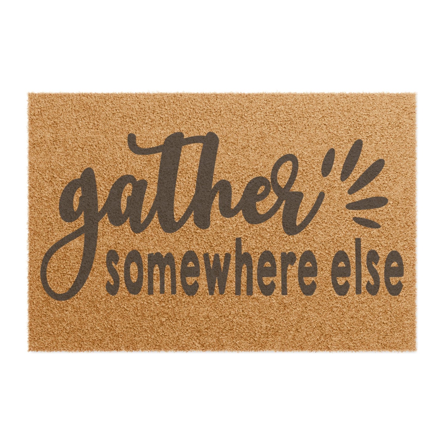 Gather Somewhere Else Coconut Fiber Doormat