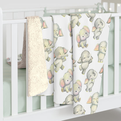 Dancing Elephants Fleece Blanket