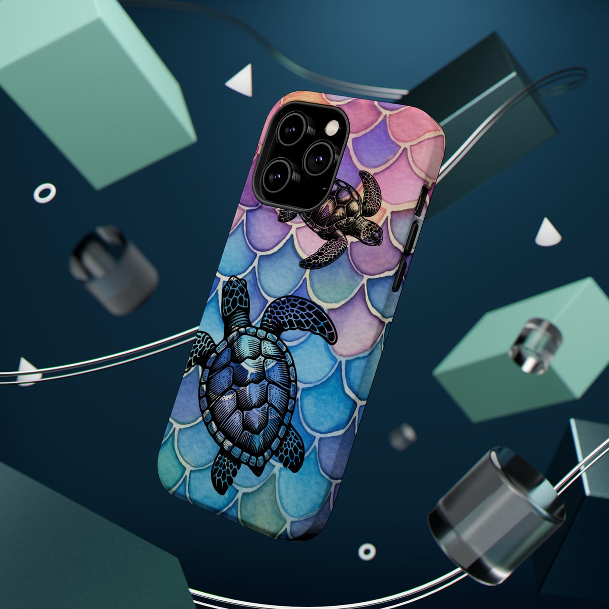 Sea Turtle Silhouette MagSafe® Compatible Tough Case for iPhone