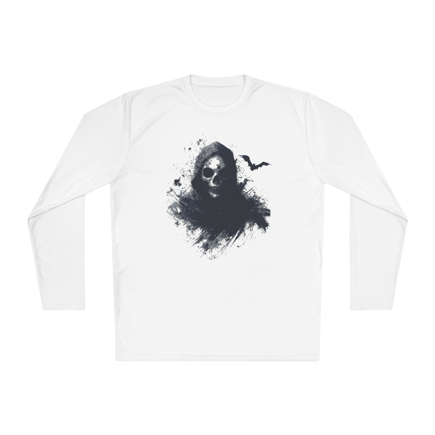Creepy Death Skull Adult Long Sleeve Tee