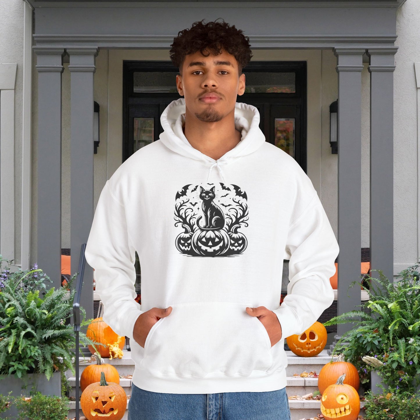 Whiskers at Witching Hour Heavy Blend™ Hooded Sweatshirt