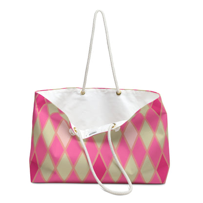 Pink Harlequin Weekender Bag