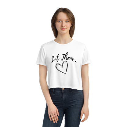 Let Them Women's Flowy Cropped Tee