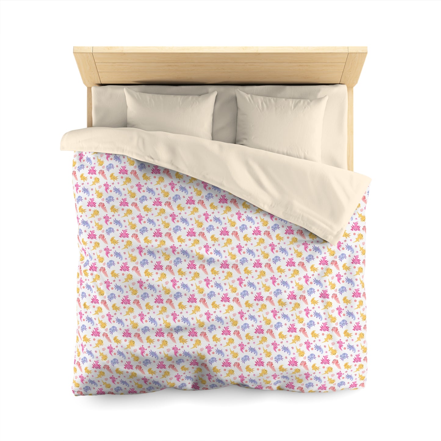 Axolotl Whimsy Microfiber Duvet Cover