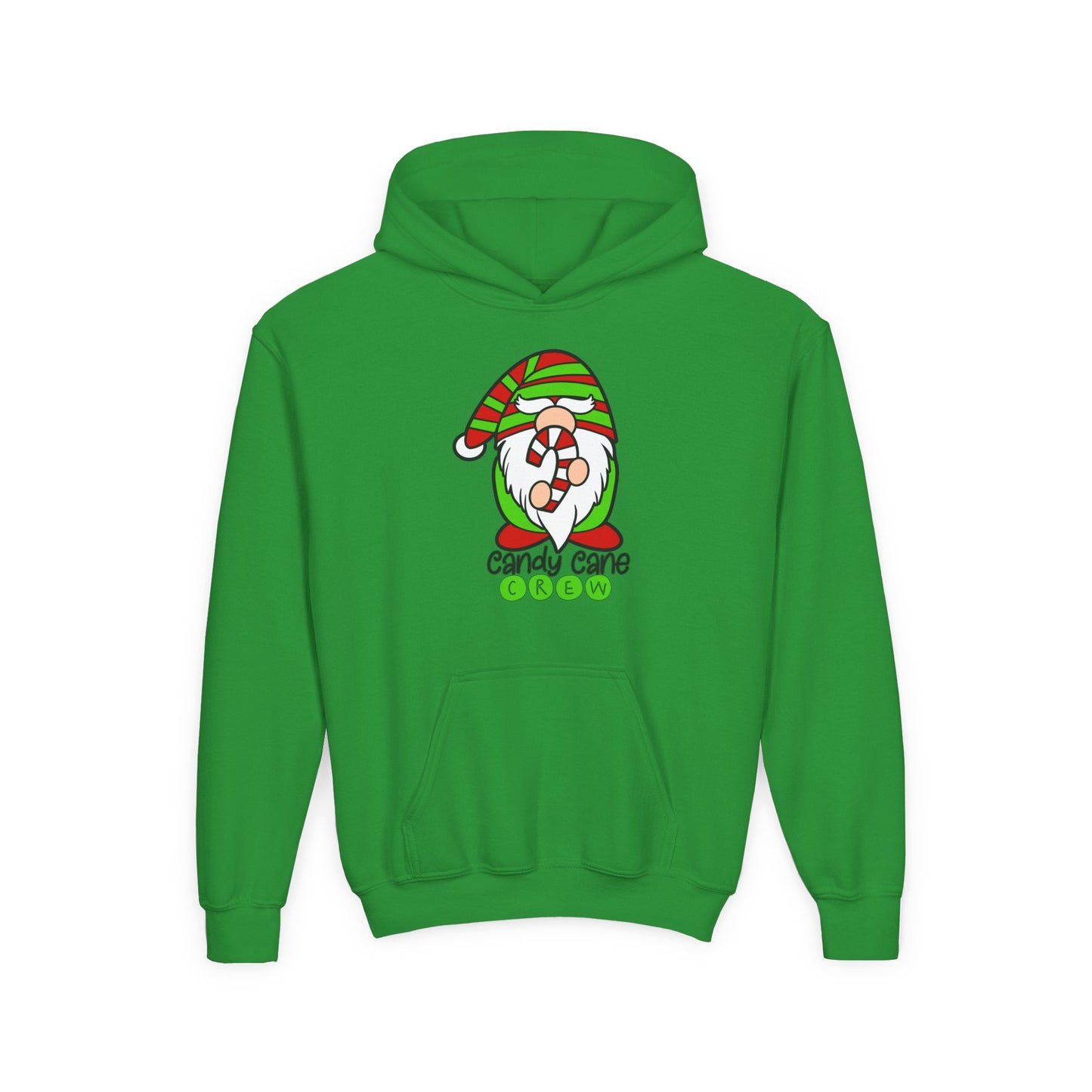 Candy Cane Crew Gnome Youth Hoodie