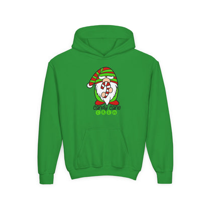 Candy Cane Crew Gnome Youth Hoodie