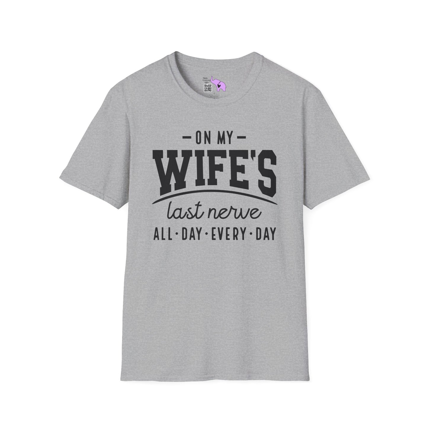On My Wife's Last Nerve Adult T-shirt