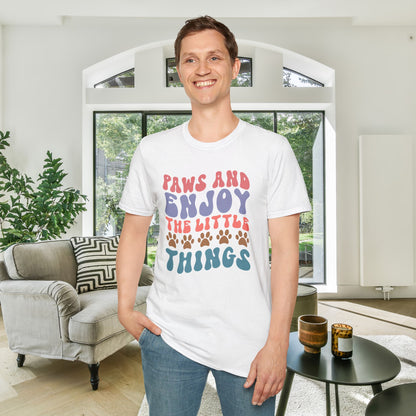 Paws And Enjoy The Little Things Adult T-shirt