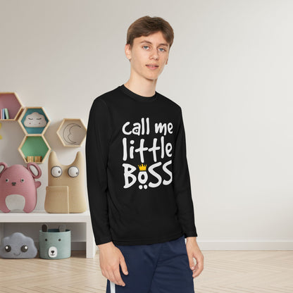 Call Me Little Boss Youth Long Sleeve Tee