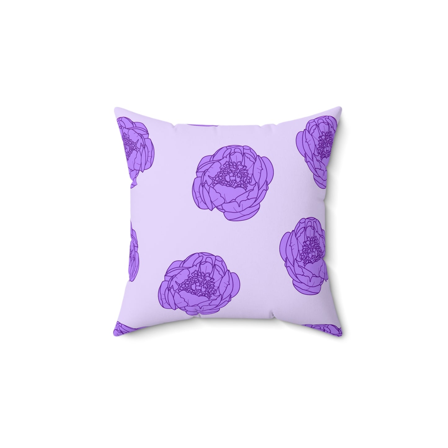 Lilac Mist Peonies Throw Pillow