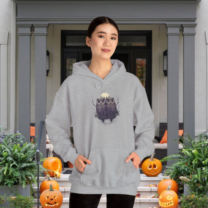 Owls and Full Moon Heavy Blend™ Hooded Sweatshirt