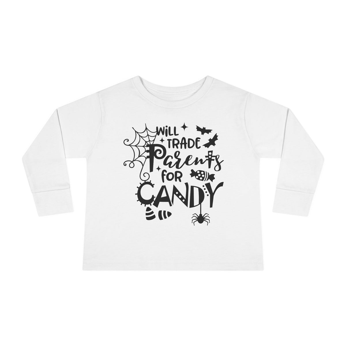 Will Trade Parents For Candy Toddler Long Sleeve Tee