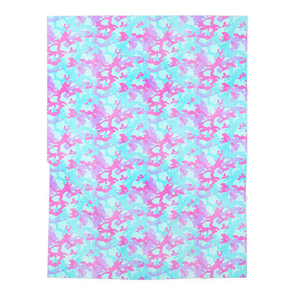 Cotton Candy Camo Baby Swaddle Blanket