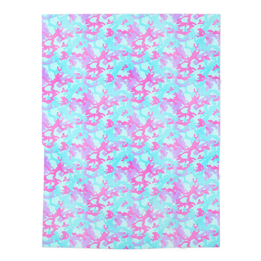 Cotton Candy Camo Baby Swaddle Blanket