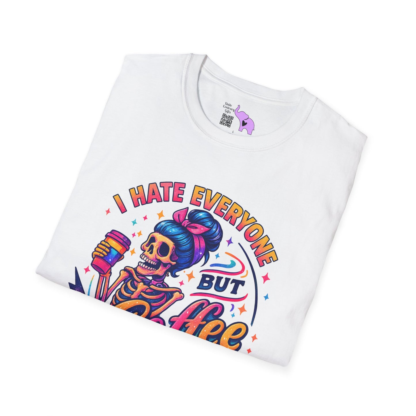 I Hate Everyone But Coffee Helps Adult T-shirt