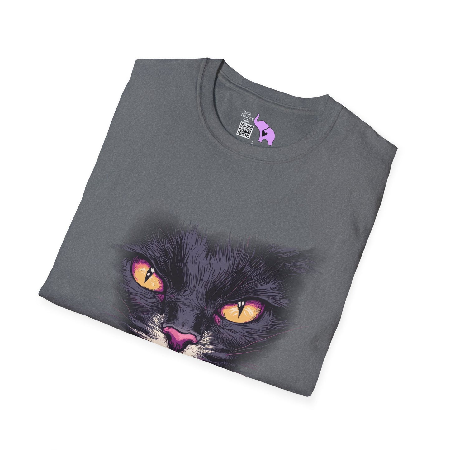 Black Cat Face T-shirt