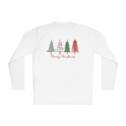 Merry Christmas Trees Adult Long Sleeve Tee
