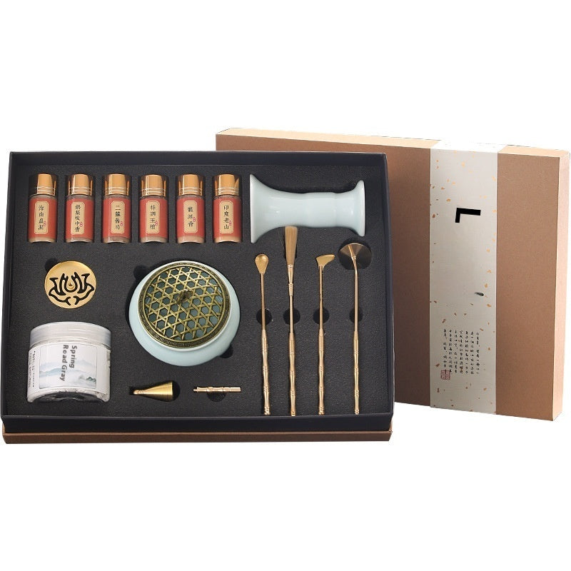 Brass Incense Making Tools, Incense Ash, and 6 Scents