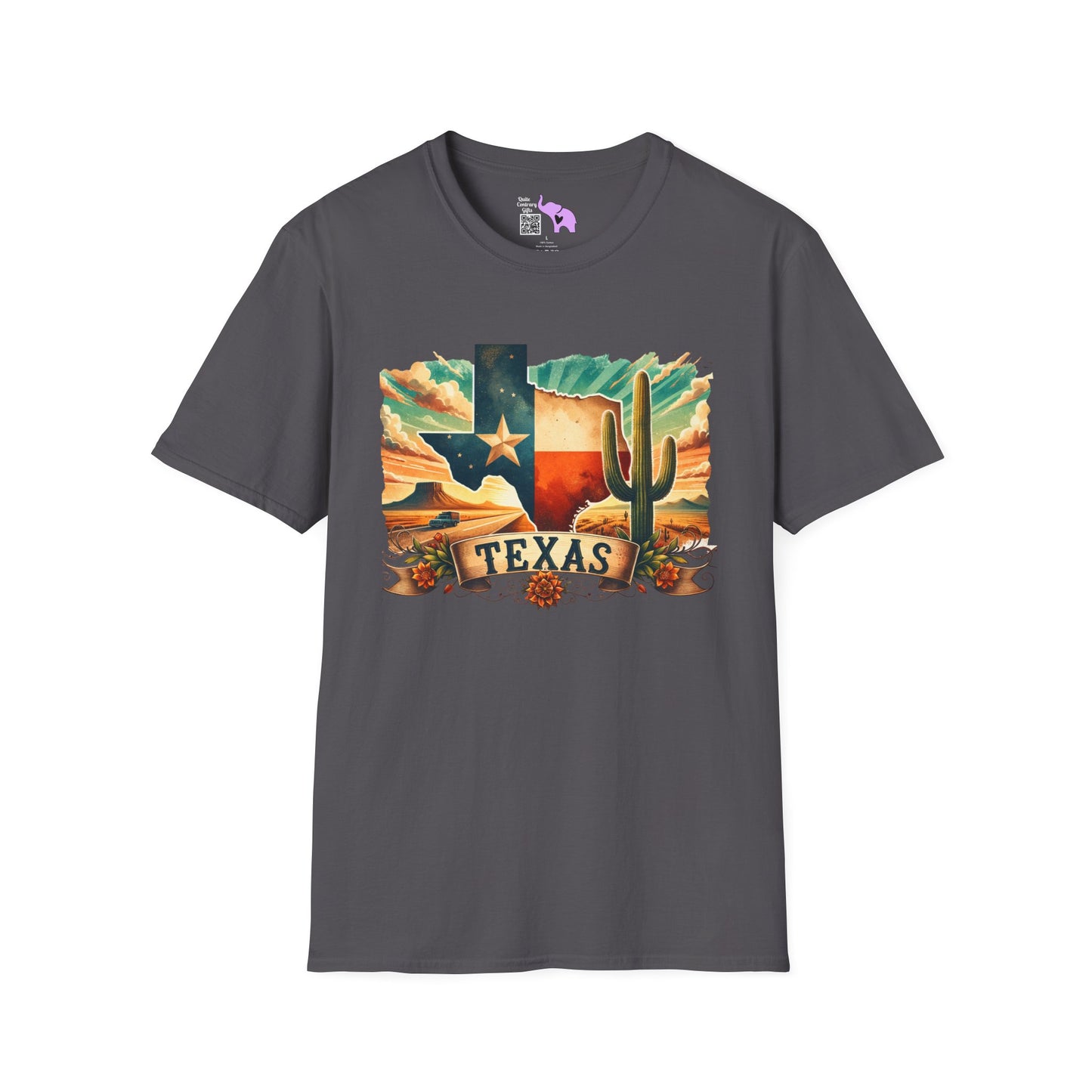 Texas Desert Roads 4 Adult T-shirt