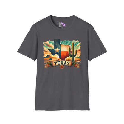 Texas Desert Roads 4 Adult T-shirt