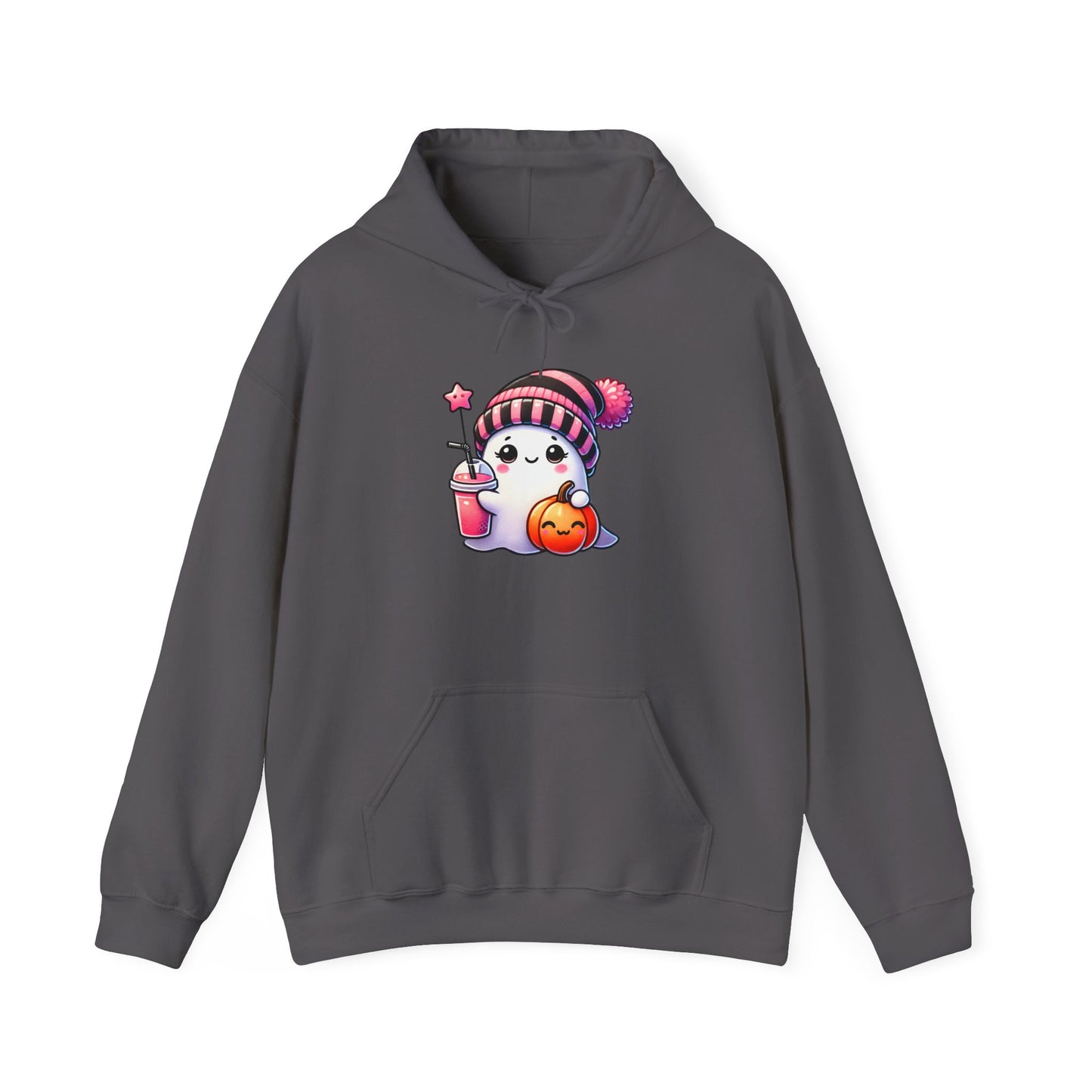 Cute Ghost w/Pumpkins Heavy Blend™ Hooded Sweatshirt