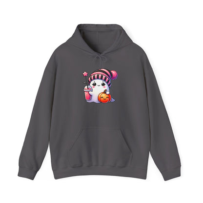 Cute Ghost w/Pumpkins Heavy Blend™ Hooded Sweatshirt