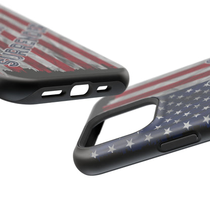 Never Surrender American Flag MagSafe® Compatible Tough Case for iPhone