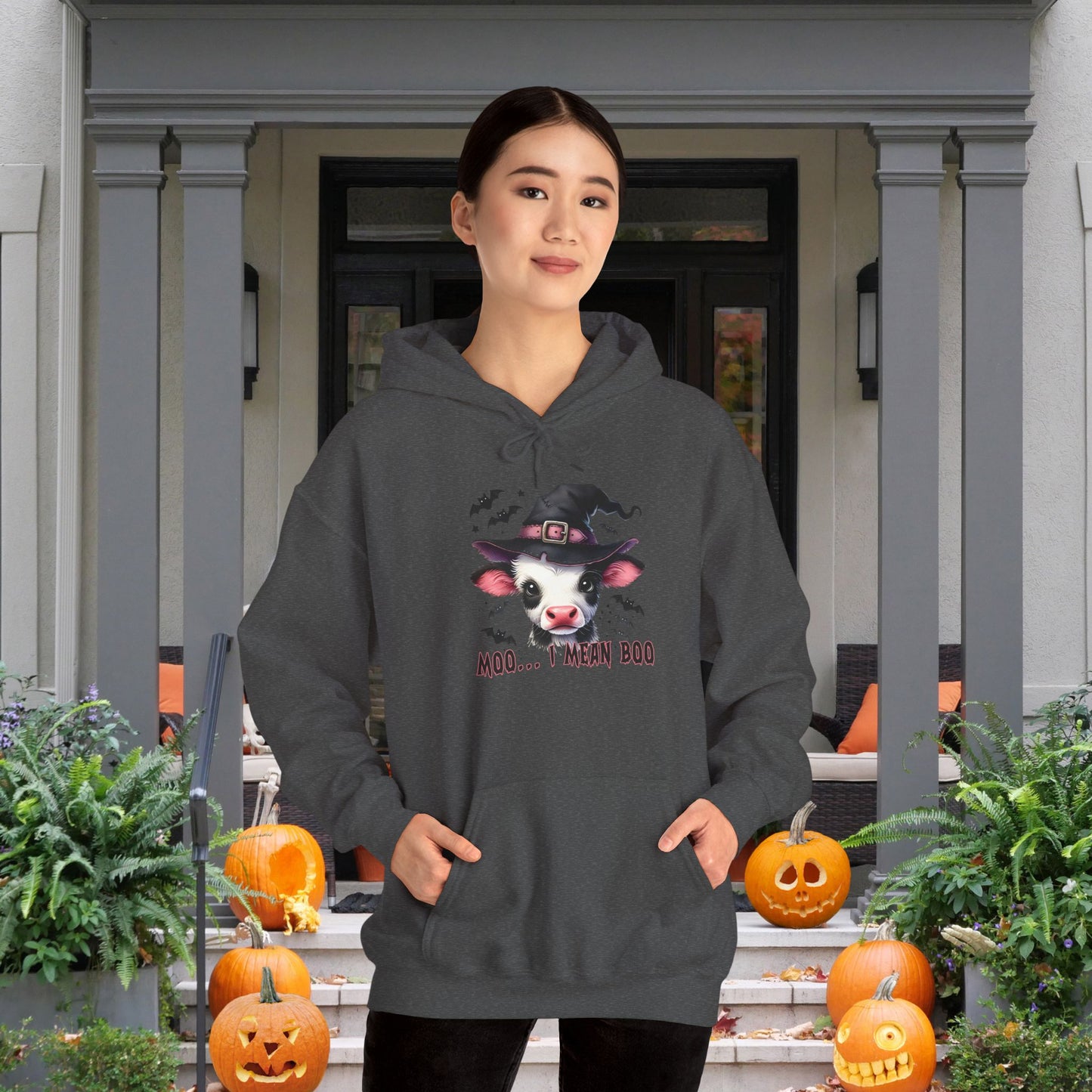 Moo I Mean Boo Heavy Blend™ Hooded Sweatshirt