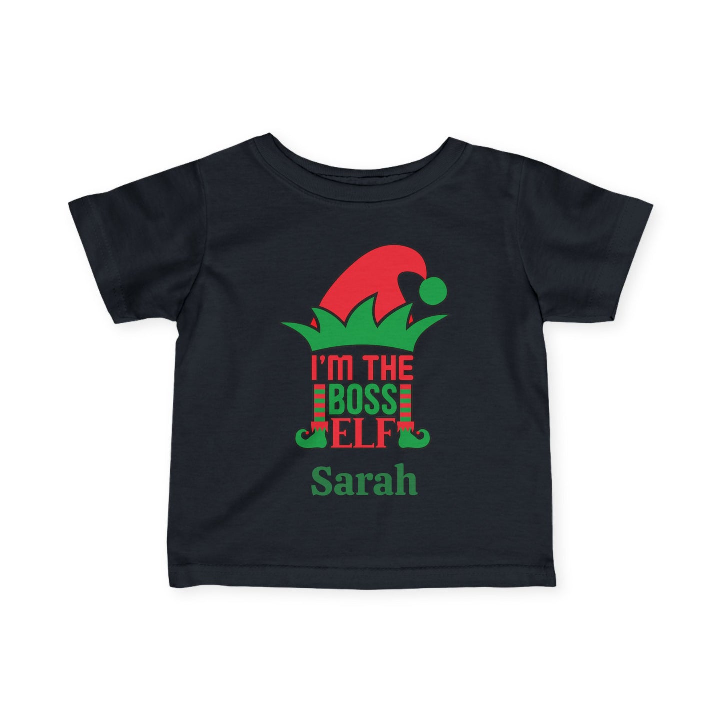 I'm The Boss Elf Personalized Infant Soft T-Shirt