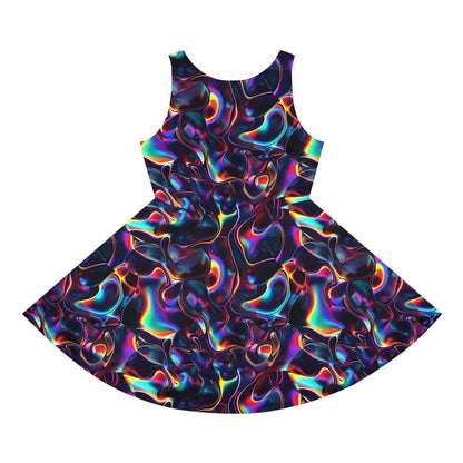 Holographic Mirage Girls' Sleeveless Sundress
