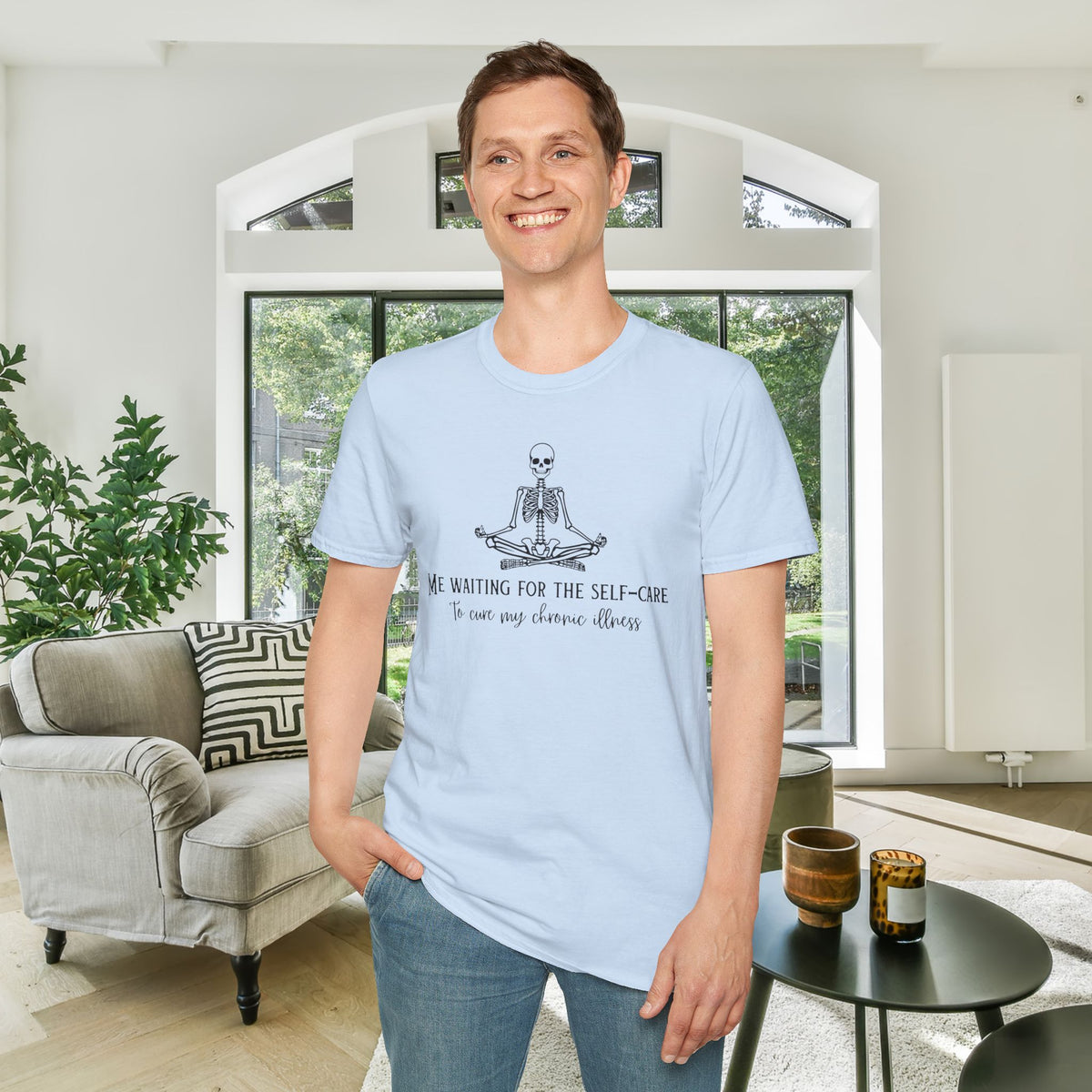 Me Waiting for the Self-Care to Cure My Chronic Illness Adult T-shirt