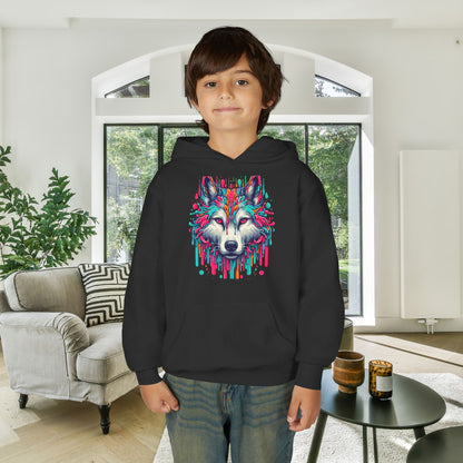 Colorful Wolf Youth Hoodie