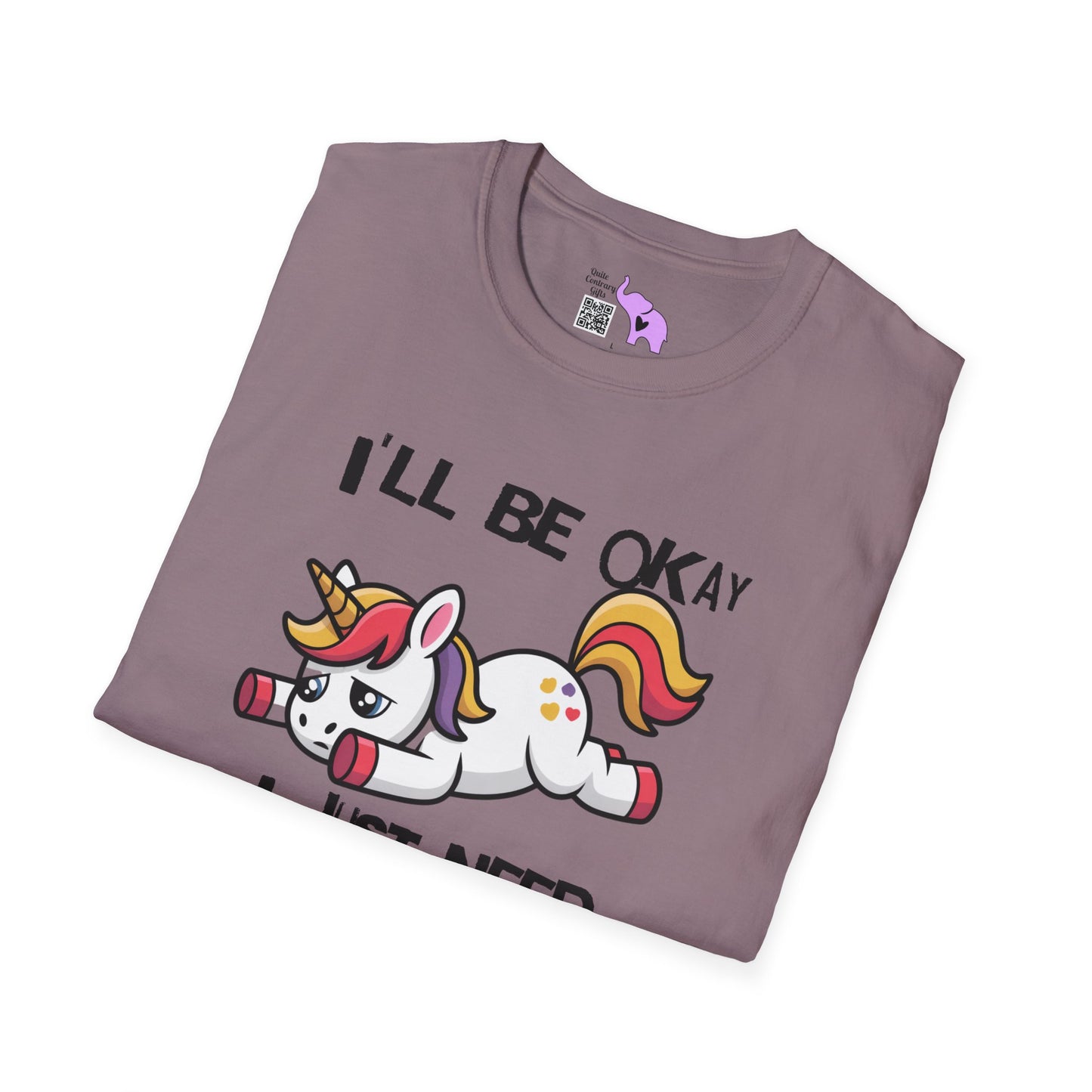 I'll Be Okay I Just Need To Be Dramatic First (Unicorn) Adult T-shirt
