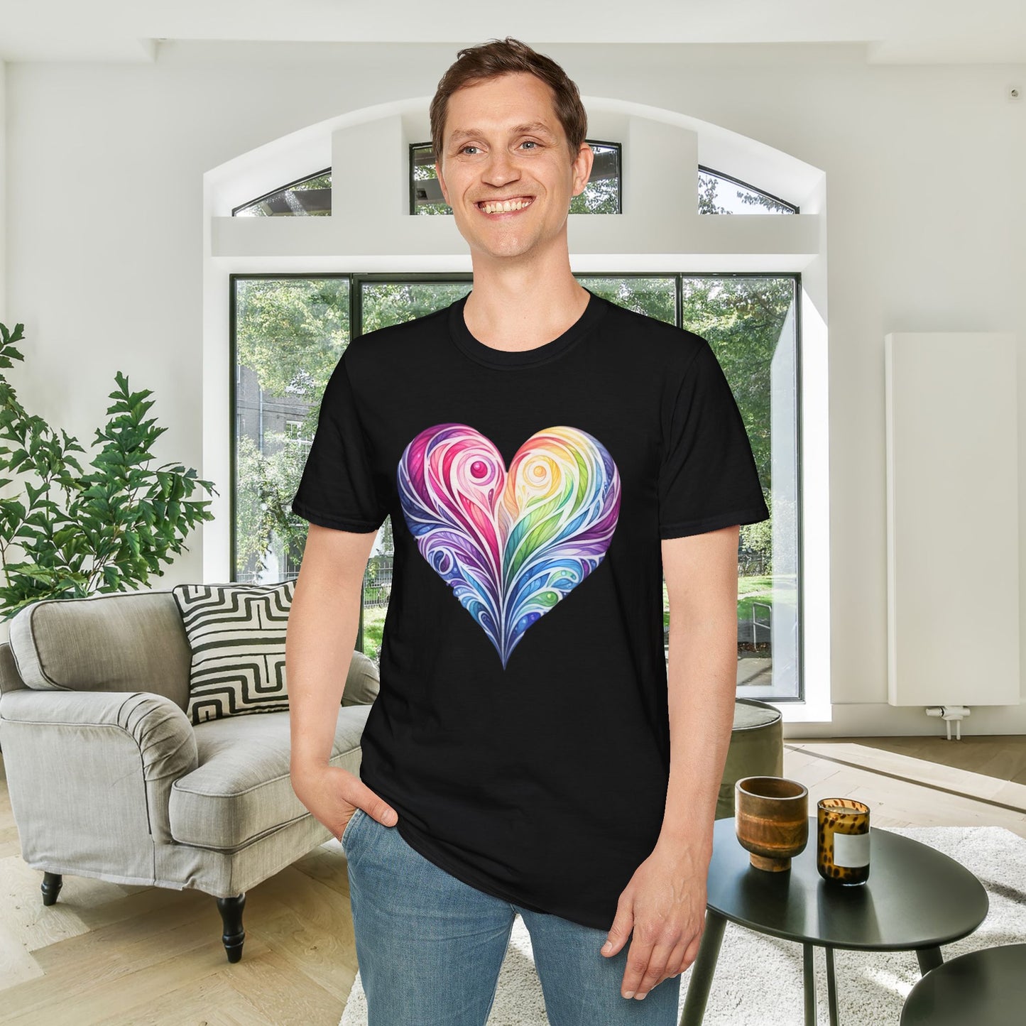 Colorwave Heart Adult T-shirt