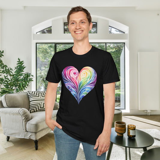 ""Colorwave Heart Adult T-shirt