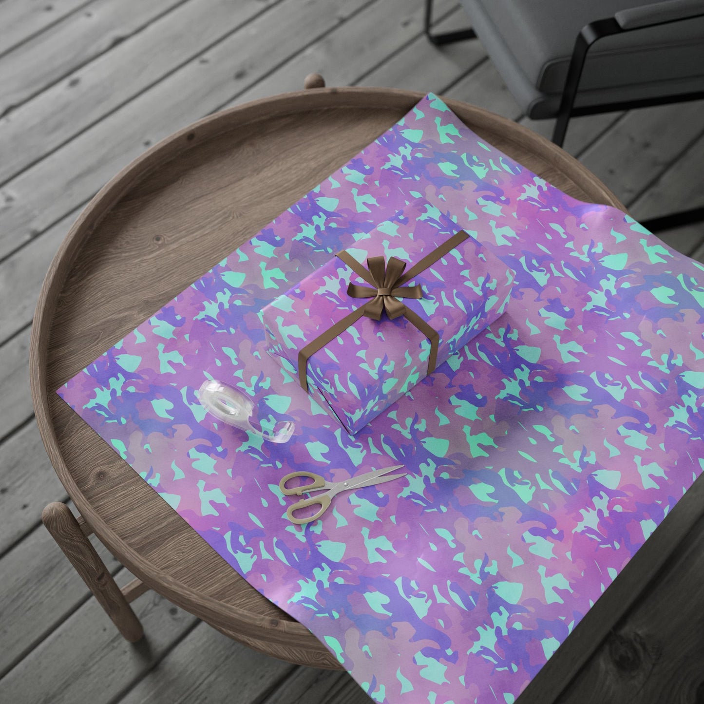Lavender Mist Camo Wrapping Paper