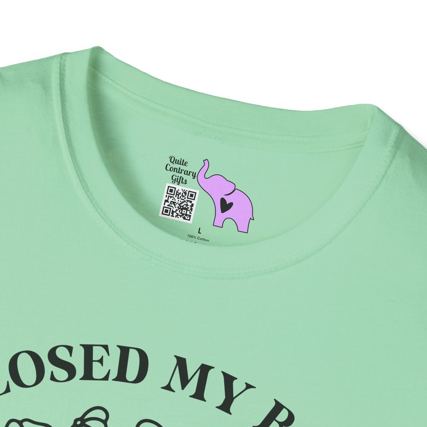 I Closed My Book To Be Here (Flowers, Open Book) Adult T-shirt