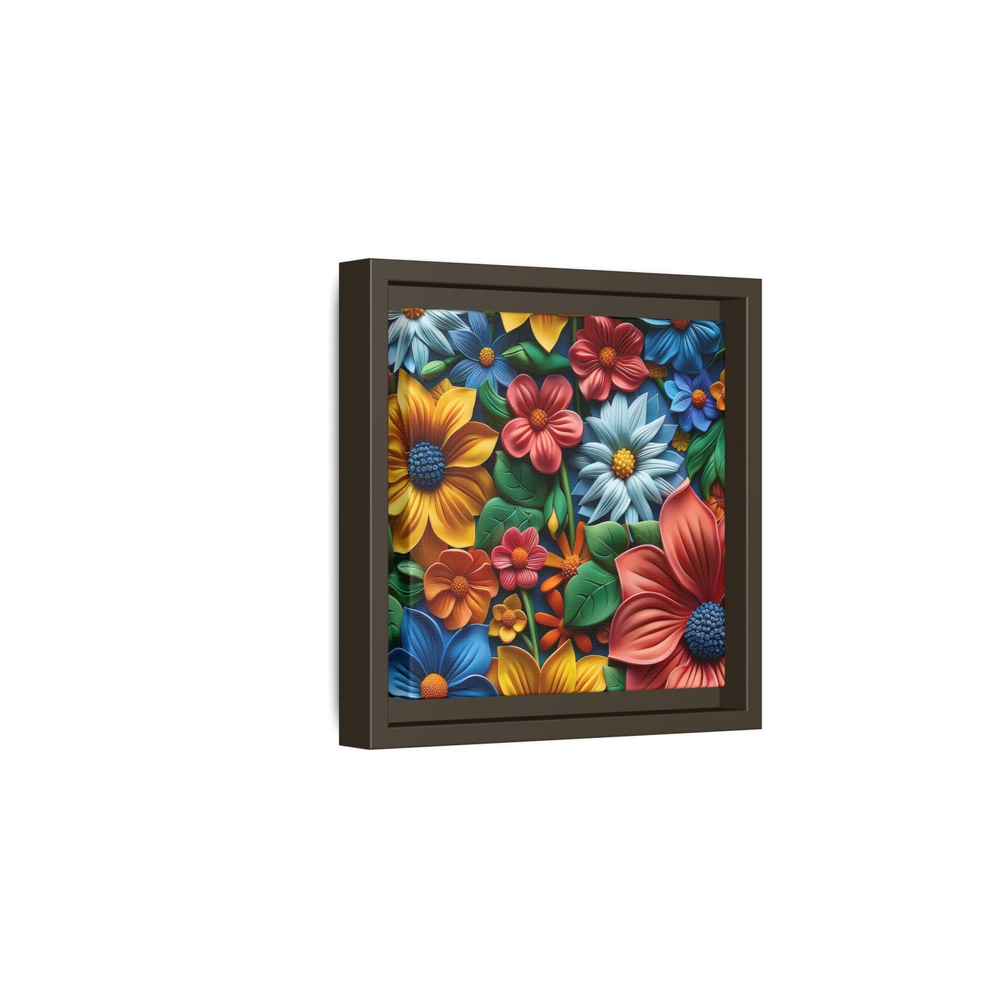 Vived 3D Flowers Framed Canvas Art
