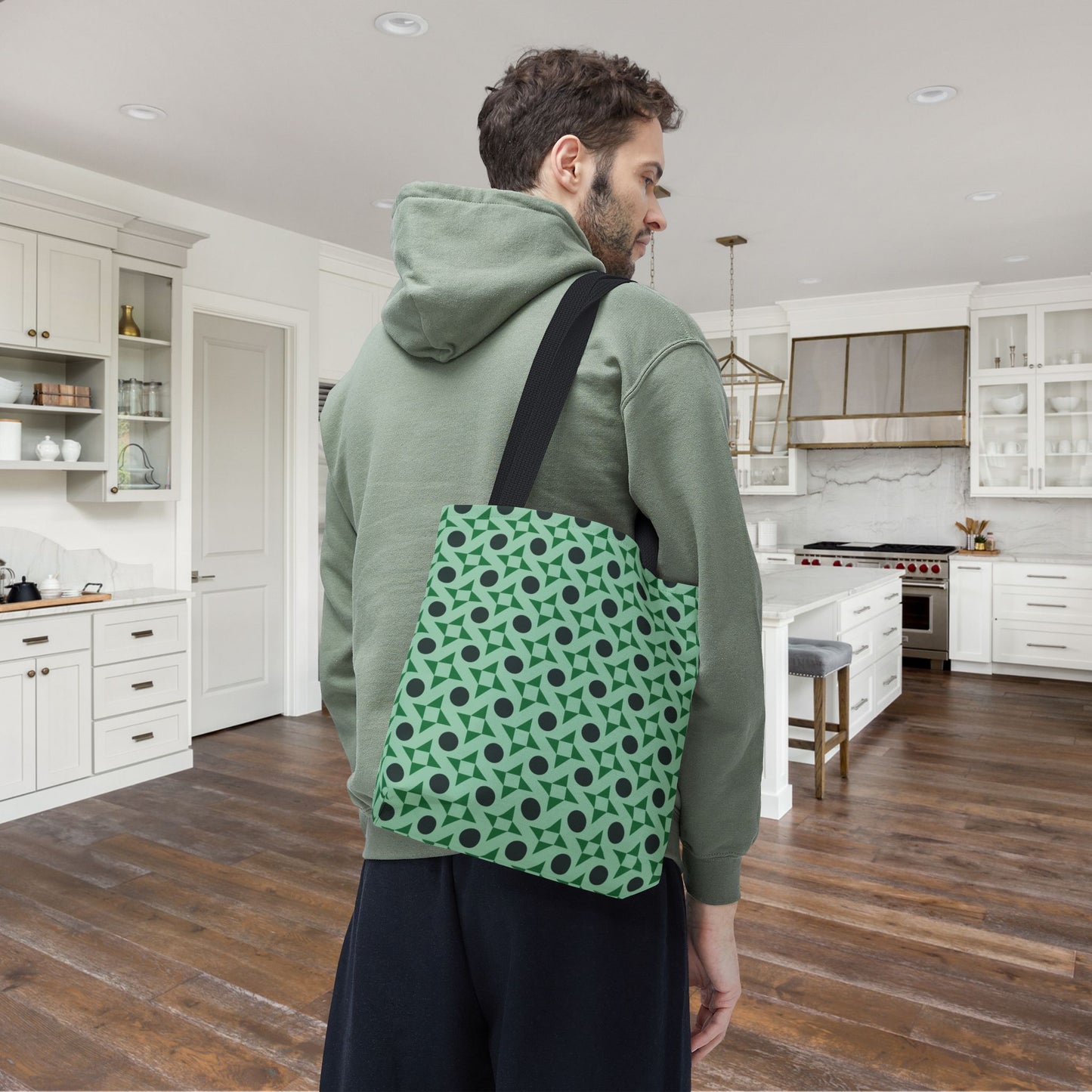 Emerald Pinwheels Canvas Tote Bag