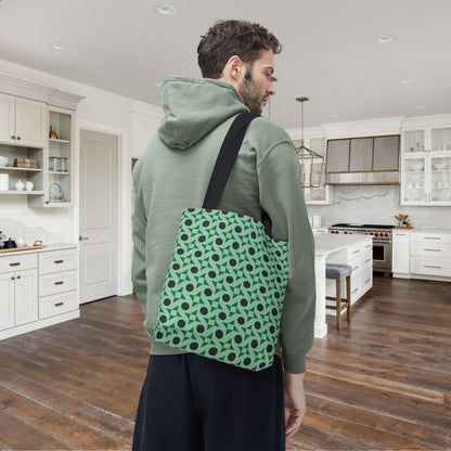 Emerald Pinwheels Canvas Tote Bag
