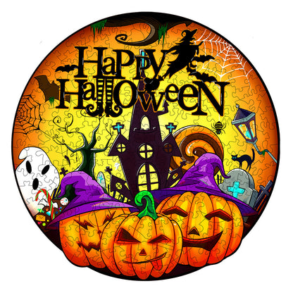 Halloween Scene Wooden Puzzle