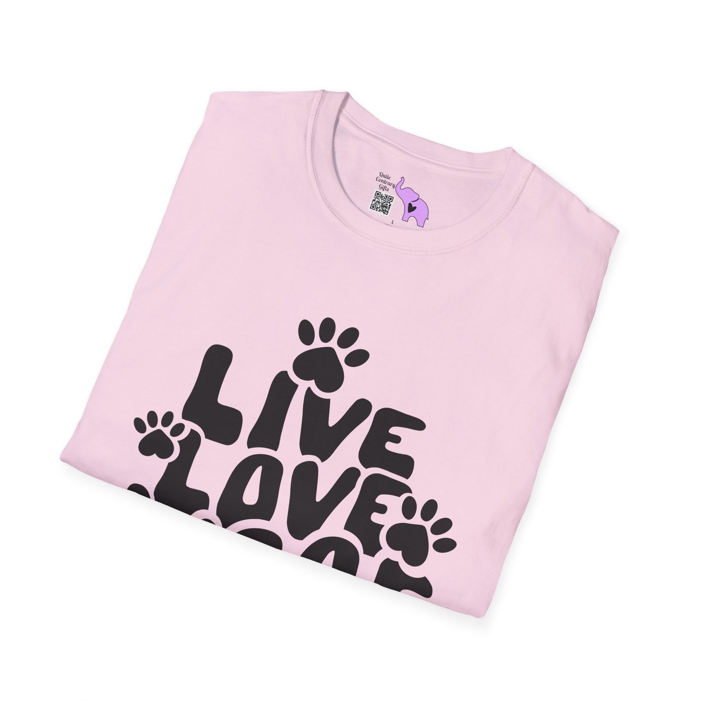 Live Love Woof Adult Tshirt
