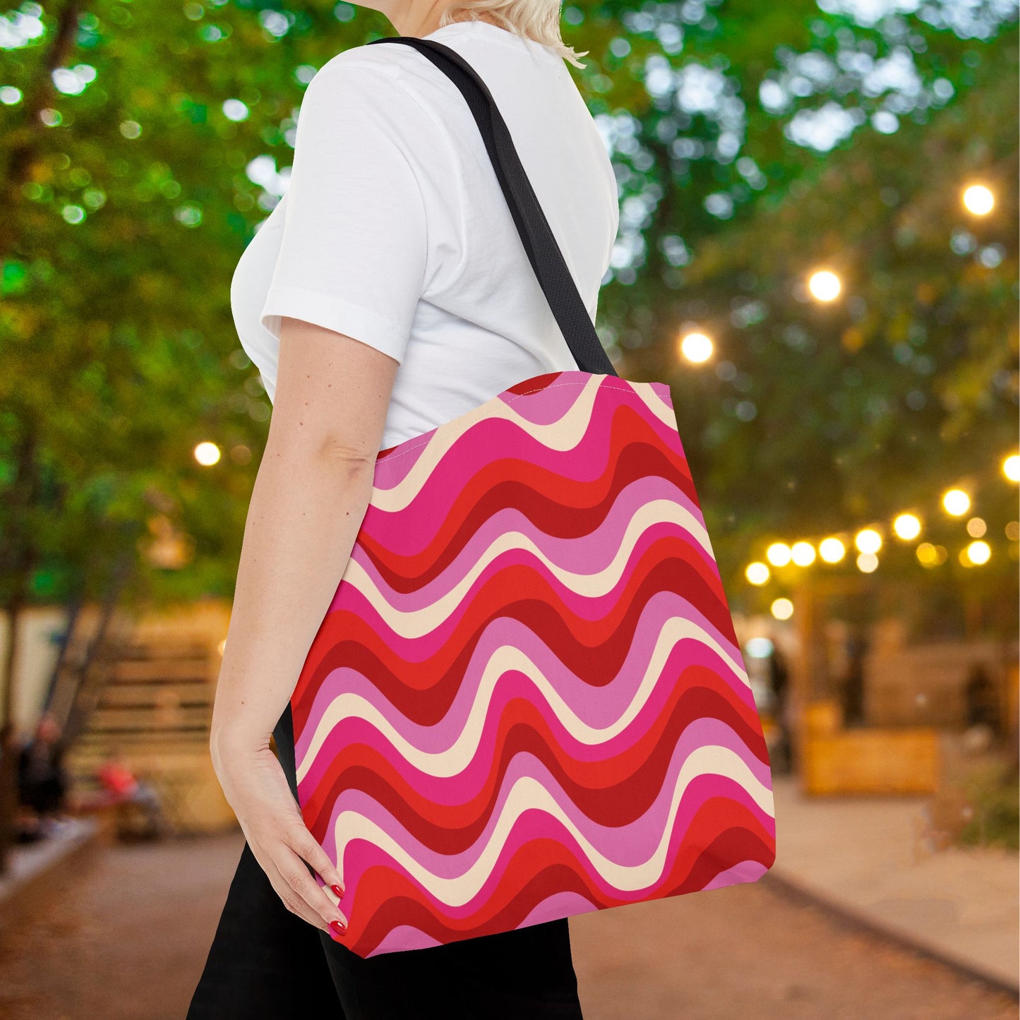 Blush Frequency Canvas Tote Bag