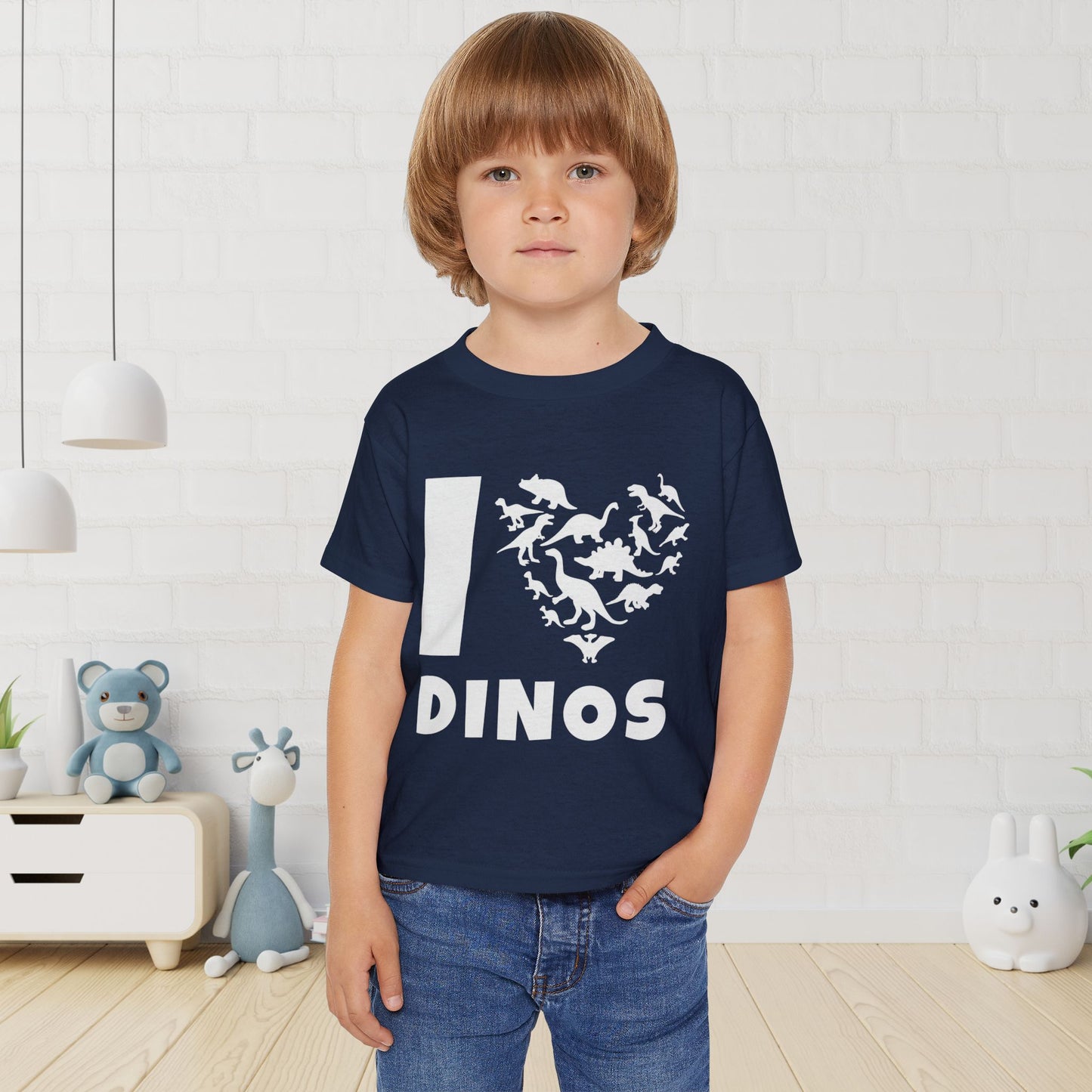 I Love Dinos (Dino Heart) Heavy Cotton™ Toddler T-shirt